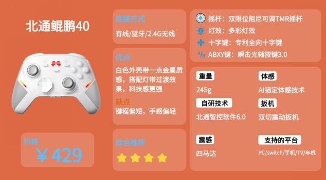 排行榜前十名：性能稳定游戏体验更佳!凯发k82026年PC游戏手柄推荐(图15)